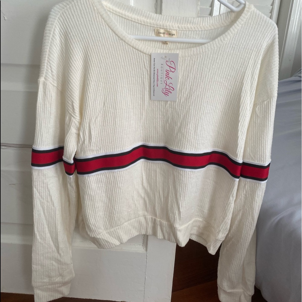 Boutique Ribbed Crop Top M